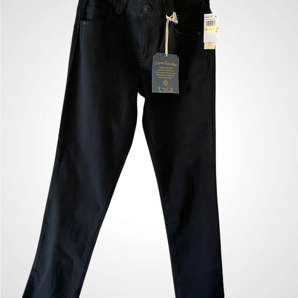 Women’s Democracy Ab Solution Patriot Black Straight Leg Jeans NWT size 4 - Picture 6 of 15